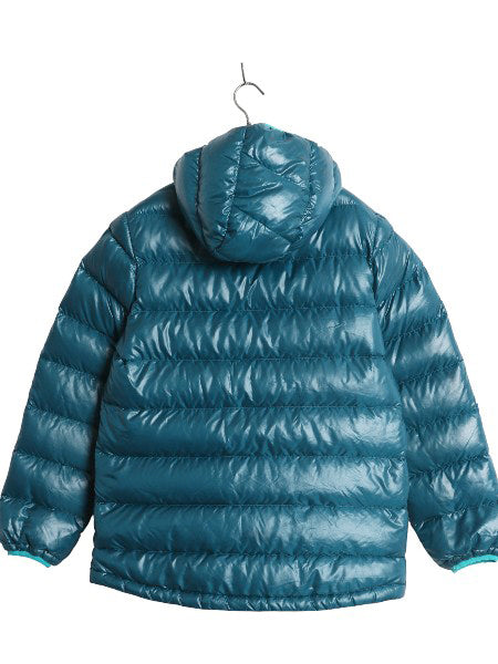 パタゴニア ハイロフト ダウン ジャケット ボーイズ L 150cm 程 古着 16年製 600フィル ナイロン パーカー フーディ ジャンパー パッカブル