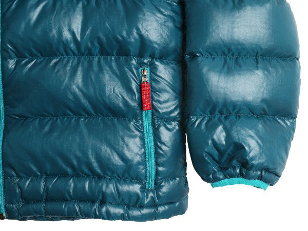 パタゴニア ハイロフト ダウン ジャケット ボーイズ L 150cm 程 古着 16年製 600フィル ナイロン パーカー フーディ ジャンパー パッカブル