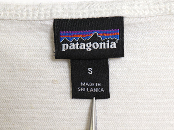 パタゴニア 無地 半袖 Tシャツ レディース S / 19年製 アウトドア カットソー 麻 ヘンプ オーガニック コットン ジャージ 織柄 ボーダー  