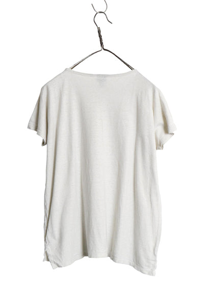 パタゴニア 無地 半袖 Tシャツ レディース S / 19年製 アウトドア カットソー 麻 ヘンプ オーガニック コットン ジャージ 織柄 ボーダー  