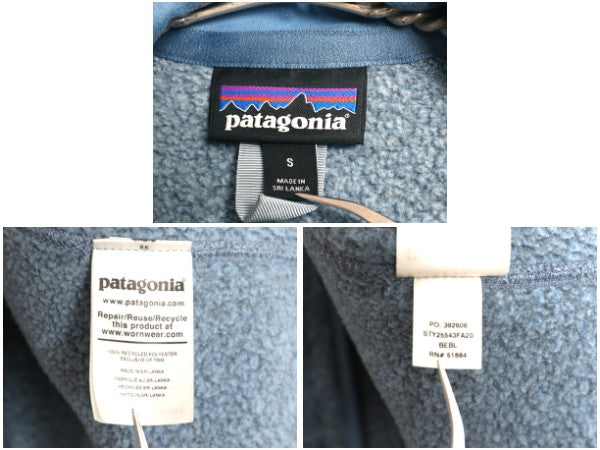 パタゴニア ベターセーター ジャケット レディース S 古着 20年製 アウトドア 裏起毛 フリース セーター フルジップ ブルゾン トップス 青