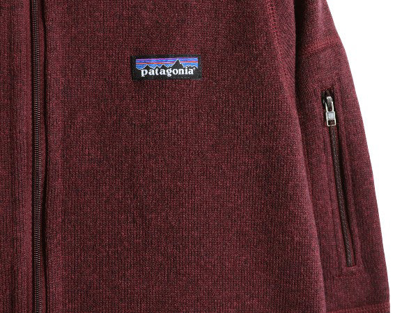 パタゴニア ベターセーター ジャケット レディース M 古着 20年製 アウトドア 裏起毛 フリース セーター フルジップ ブルゾン バーガンディ