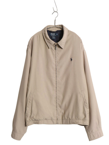 90s ポロ ラルフローレン スイングトップ ジャケット メンズ XL / オールド スムース 素材 フルジップ チェック ライナー付き 大きいサイズ