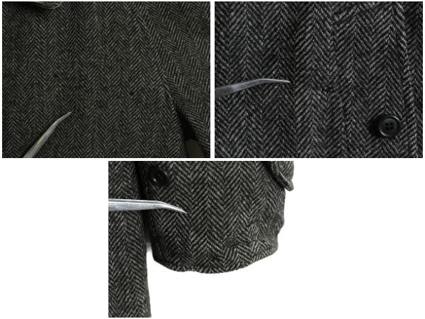 80s イギリス製 ★ バーバリー バルマカーン コート メンズ L / ヴィンテージ リバーシブル ツイード ウール コットン ステンカラー ロング