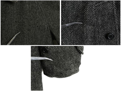 80s イギリス製 ★ バーバリー バルマカーン コート メンズ L / ヴィンテージ リバーシブル ツイード ウール コットン ステンカラー ロング