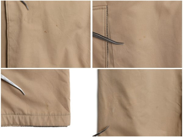 80s イギリス製 ★ バーバリー バルマカーン コート メンズ L / ヴィンテージ リバーシブル ツイード ウール コットン ステンカラー ロング