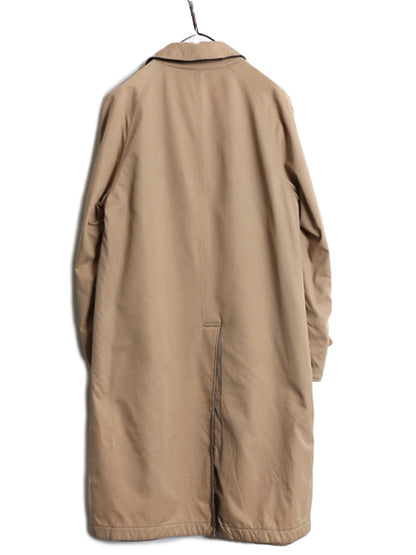 80s イギリス製 ★ バーバリー バルマカーン コート メンズ L / ヴィンテージ リバーシブル ツイード ウール コットン ステンカラー ロング