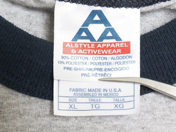 00s ローリング ストーンズ ツアー 両面 プリント ベースボール Tシャツ メンズ XL オールド リップタン バンド ロック 7分袖 大きいサイズ