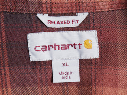 US企画 カーハート 長袖 ボタンダウン フランネル シャツ メンズ XL / チェック RELAXED FIT ネルシャツ ワーク 大きいサイズ マルチカラー