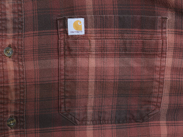 US企画 カーハート 長袖 ボタンダウン フランネル シャツ メンズ XL / チェック RELAXED FIT ネルシャツ ワーク 大きいサイズ マルチカラー