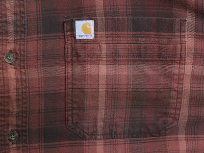 US企画 カーハート 長袖 ボタンダウン フランネル シャツ メンズ XL / チェック RELAXED FIT ネルシャツ ワーク 大きいサイズ マルチカラー