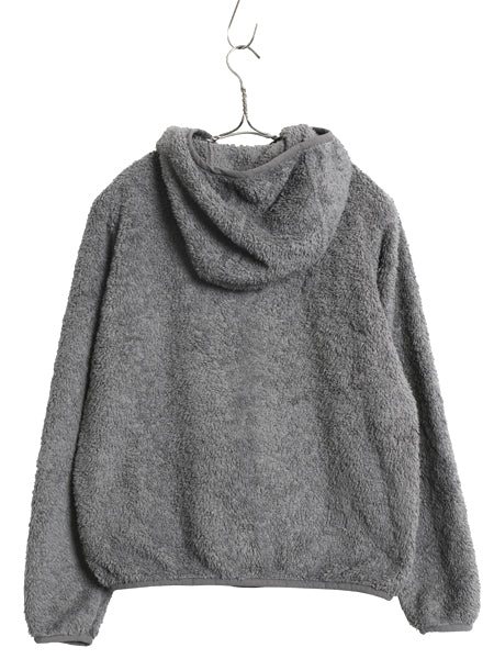 パタゴニア ロスガトス フード プルオーバー レディース S 20年製 ハイ パイル フリース ジャケット ハーフジップ ハイネック パーカー 灰