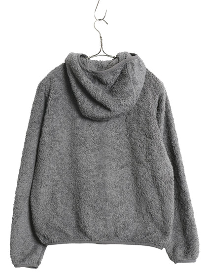 パタゴニア ロスガトス フード プルオーバー レディース S 20年製 ハイ パイル フリース ジャケット ハーフジップ ハイネック パーカー 灰