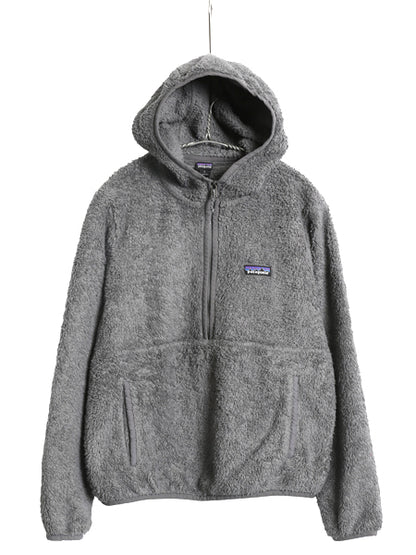 パタゴニア ロスガトス フード プルオーバー レディース S 20年製 ハイ パイル フリース ジャケット ハーフジップ ハイネック パーカー 灰