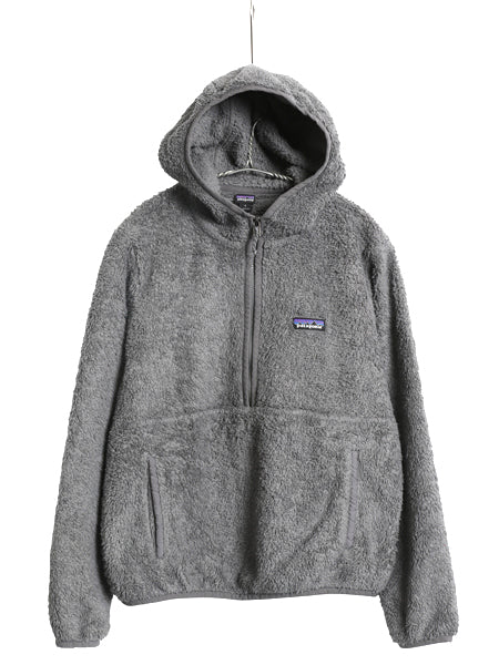 パタゴニア ロスガトス フード プルオーバー レディース S 20年製 ハイ パイル フリース ジャケット ハーフジップ ハイネック パーカー 灰