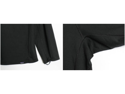 パタゴニア キャプリーン 長袖 Tシャツ メンズ L / 15年製 アウトドア ロンT ハイネック ハーフジップ ストレッチ インナー カットソー 黒