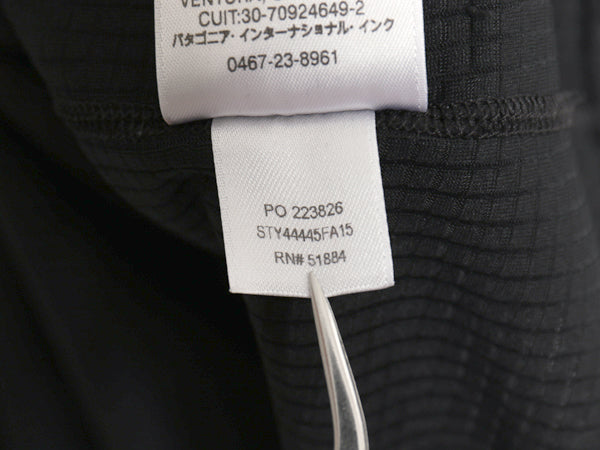 パタゴニア キャプリーン 長袖 Tシャツ メンズ L / 15年製 アウトドア ロンT ハイネック ハーフジップ ストレッチ インナー カットソー 黒