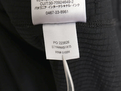 パタゴニア キャプリーン 長袖 Tシャツ メンズ L / 15年製 アウトドア ロンT ハイネック ハーフジップ ストレッチ インナー カットソー 黒