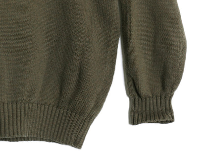 90s ポロ ラルフローレン コットン ニット セーター メンズ XL / オールド 長袖ニット ワンポイント クルーネック シンプル 大きいサイズ