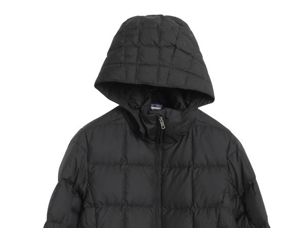 パタゴニア ダウン ウィズ イット ジャケット レディース XS / 14年製 600フィル ナイロン パーカー ブルゾン キルティング フルジップ 黒