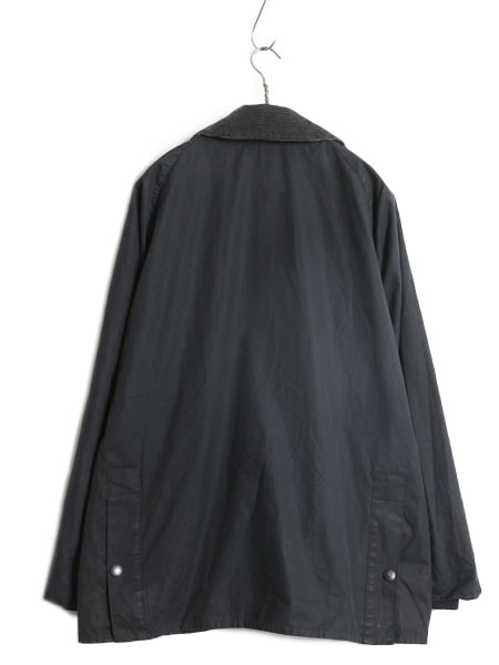 90s イギリス製 ★ バブアー ビデイル オイルド ジャケット メンズ M 古着 オールド ハーフ コート アウトドア 3ワラント ハンティング 紺