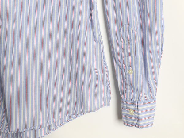 ラルフローレン ストライプ 長袖 ボタンダウン シャツ メンズ XL / 古着 ポロ コットン 長袖シャツ ワンポイント 大きいサイズ ワイシャツ