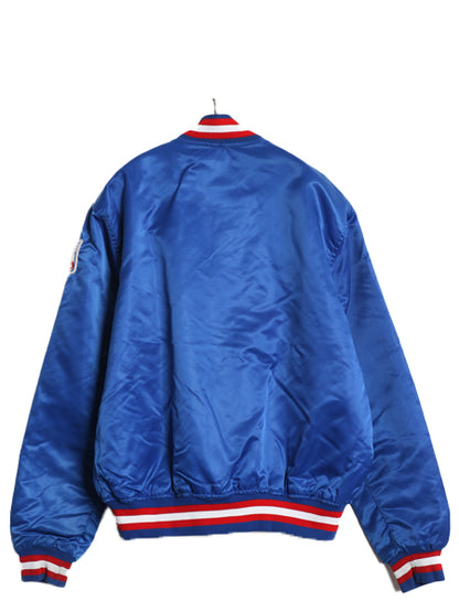 90s USA製 ペイトリオッツ ナイロン サテン スタジャン メンズ L / オールド NFL オフィシャル スターター 中綿 キルティング ライナー付き