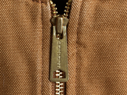 デッドストック US企画 カーハート 中綿 ダック ベスト メンズ XL ナイロン キルティング ライナー 重ね着 前開き ワーク 大きいサイズ 茶