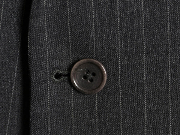  USA製 ブルックスブラザーズ テーラード ジャケット メンズ M 程 古着 ウール ブレザー スーツ サマー ストライプ きれいめ ビジネス 濃灰