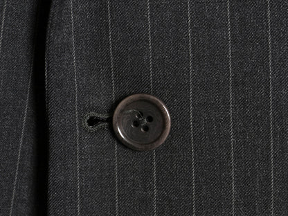  USA製 ブルックスブラザーズ テーラード ジャケット メンズ M 程 古着 ウール ブレザー スーツ サマー ストライプ きれいめ ビジネス 濃灰