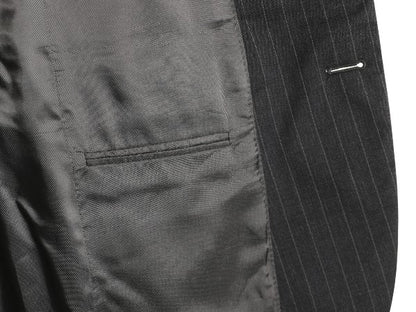  USA製 ブルックスブラザーズ テーラード ジャケット メンズ M 程 古着 ウール ブレザー スーツ サマー ストライプ きれいめ ビジネス 濃灰