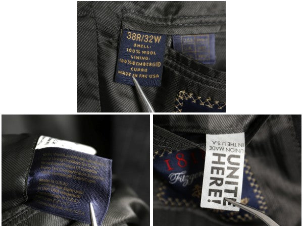  USA製 ブルックスブラザーズ テーラード ジャケット メンズ M 程 古着 ウール ブレザー スーツ サマー ストライプ きれいめ ビジネス 濃灰