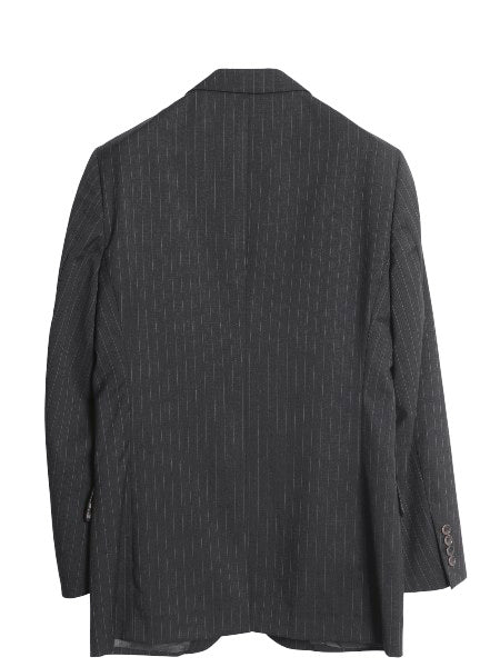  USA製 ブルックスブラザーズ テーラード ジャケット メンズ M 程 古着 ウール ブレザー スーツ サマー ストライプ きれいめ ビジネス 濃灰