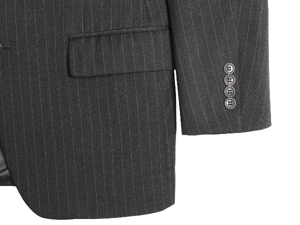  USA製 ブルックスブラザーズ テーラード ジャケット メンズ M 程 古着 ウール ブレザー スーツ サマー ストライプ きれいめ ビジネス 濃灰