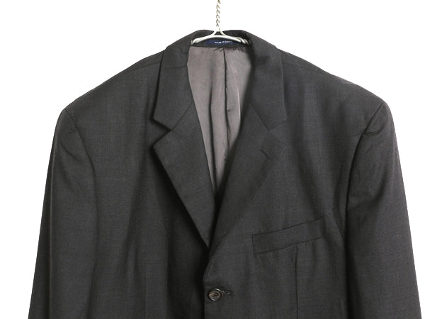デッドストック ローレン ラルフローレン テーラード ジャケット メンズ L 程/ 新品 ポロ ブレザー スーツ ウール サマー 無地 きれいめ 灰