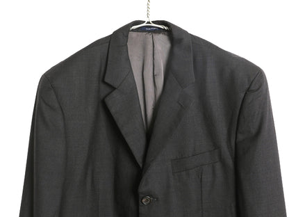 デッドストック ローレン ラルフローレン テーラード ジャケット メンズ L 程/ 新品 ポロ ブレザー スーツ ウール サマー 無地 きれいめ 灰