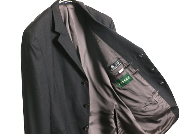 デッドストック ローレン ラルフローレン テーラード ジャケット メンズ L 程/ 新品 ポロ ブレザー スーツ ウール サマー 無地 きれいめ 灰