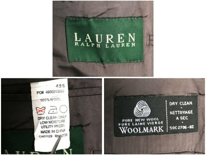 デッドストック ローレン ラルフローレン テーラード ジャケット メンズ L 程/ 新品 ポロ ブレザー スーツ ウール サマー 無地 きれいめ 灰