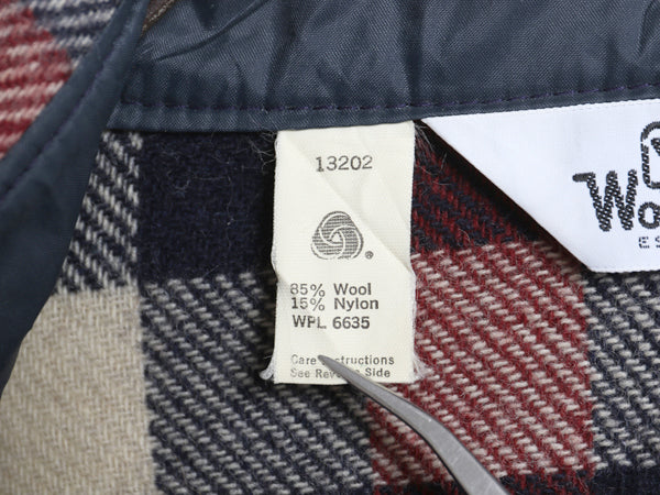  70s USA製 ウールリッチ CPO ウール シャツ メンズ L 古着 ヴィンテージ 白タグ ブロック チェック ヘビーウェイト ジャケット 長袖シャツ