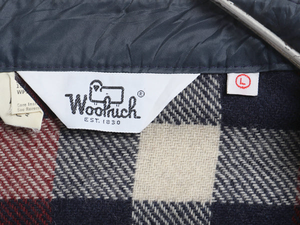  70s USA製 ウールリッチ CPO ウール シャツ メンズ L 古着 ヴィンテージ 白タグ ブロック チェック ヘビーウェイト ジャケット 長袖シャツ