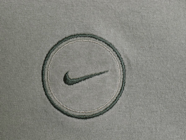 90s ナイキ スモール スウッシュ 刺繍 半袖 Tシャツ メンズ L / オールド ワンポイント ヘビーウェイト コットン カットソー クルーネック