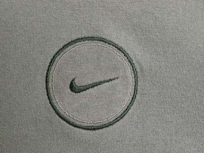 90s ナイキ スモール スウッシュ 刺繍 半袖 Tシャツ メンズ L / オールド ワンポイント ヘビーウェイト コットン カットソー クルーネック