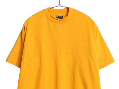 デッドストック 90s USA製 フルーツオブザルーム 無地 半袖 Tシャツ メンズ L / 新品 シングルステッチ カットソー トップス ブランク 黄 