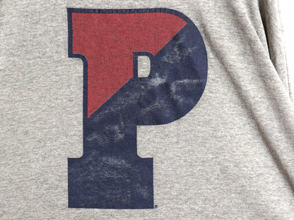 90s USA製 PENN カレッジ 両面 プリント 長袖 Tシャツ メンズ XL / オールド ロンT ロングスリーブ シングルステッチ グレー 大きいサイズ