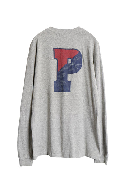 90s USA製 PENN カレッジ 両面 プリント 長袖 Tシャツ メンズ XL / オールド ロンT ロングスリーブ シングルステッチ グレー 大きいサイズ