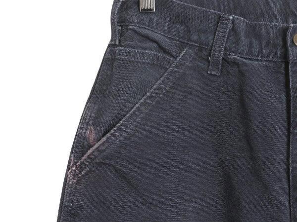 US企画 カーハート ウォッシュド ダック ペインター パンツ メンズ 31 30 / ワーク ストレート ヘビーウェイト ボトムス ネイビー ゆったり