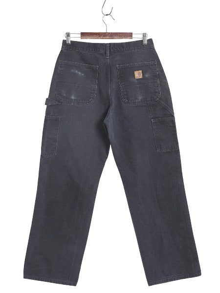 US企画 カーハート ウォッシュド ダック ペインター パンツ メンズ 31 30 / ワーク ストレート ヘビーウェイト ボトムス ネイビー ゆったり