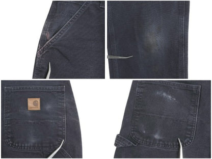 US企画 カーハート ウォッシュド ダック ペインター パンツ メンズ 31 30 / ワーク ストレート ヘビーウェイト ボトムス ネイビー ゆったり