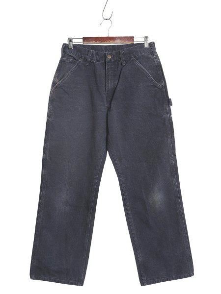 US企画 カーハート ウォッシュド ダック ペインター パンツ メンズ 31 30 / ワーク ストレート ヘビーウェイト ボトムス ネイビー ゆったり