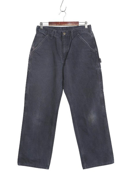 US企画 カーハート ウォッシュド ダック ペインター パンツ メンズ 31 30 / ワーク ストレート ヘビーウェイト ボトムス ネイビー ゆったり
